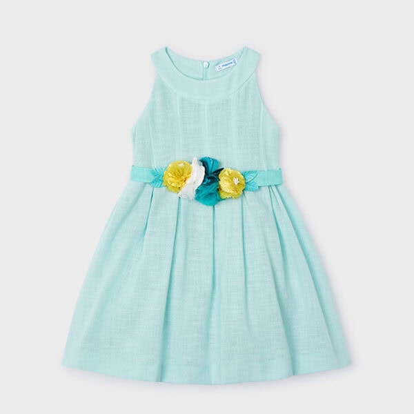 Mayoral Παιδικό Φόρεμα Ζώνη λουλούδια για Κορίτσι Μωβ 24-03959-016