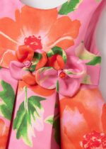 Abel & Lula Παιδικό Φόρεμα Σατέν Σταμπωτό  για Κορίτσι Φούξια 24-05021-005 - Image 4