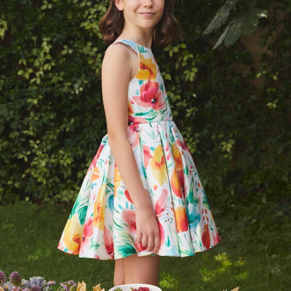 Abel & Lula Παιδικό Φόρεμα Μικάδο Σταμπωτό για Κορίτσι Μπλε 24-05064-006