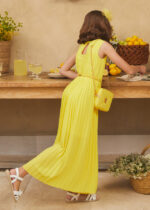 Abel & Lula Παιδική Φόρμα Ολόσωμη κρεπ πλισε για Κορίτσι Κίτρινο  24-05266-004