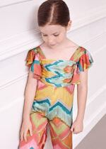 Abel & Lula Παιδική Φόρμα Ολόσωμη Σατέν σταμπωτη για Κορίτσι Φούξια 24-05267-005 - Image 3