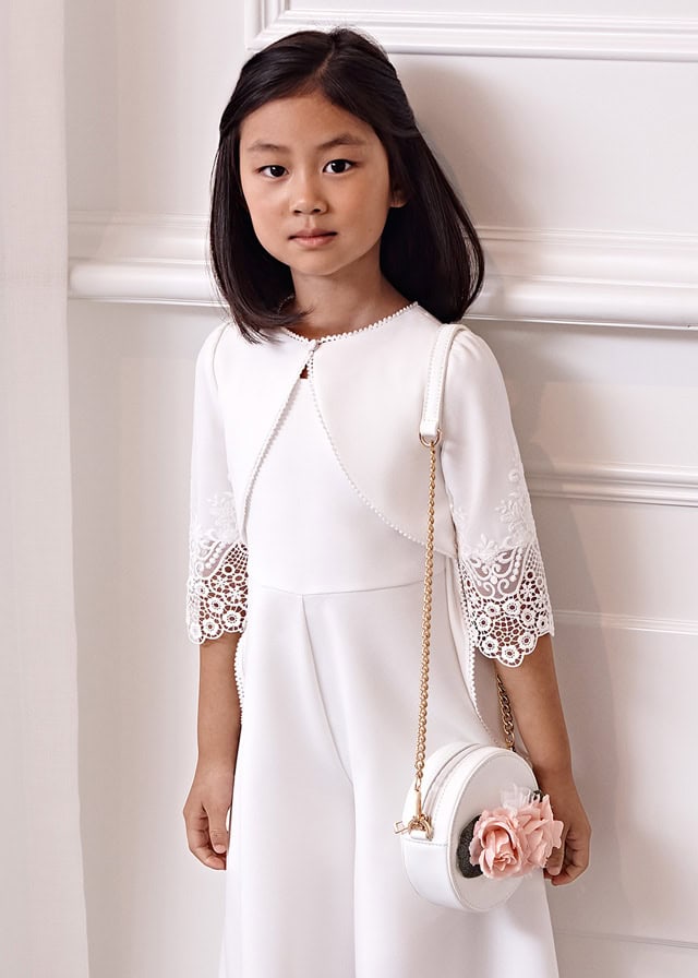 24-05432-001-L-2 Abel & Lula Παιδική Τσάντα απλικε λουλούδια για Κορίτσι Κρεμ 24-05432-001 - Image 1