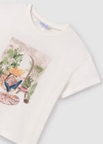 Mayoral Παιδική Μπλούζα κοντομάνικη πλάτη cut out για Κορίτσι Εκρού 24-06008-038 - Image 4