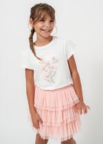 Mayoral Παιδική Μπλούζα κοντομάνικη κεντητή για Κορίτσι Ροζ 24-06012-048 - Image 6