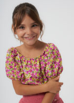 Mayoral Παιδική Πουκαμίσα λουλούδια για Κορίτσι Μωβ 24-06103-028 - Image 5