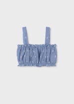 Mayoral Παιδική Πουκαμίσα 2 τεμαχια για Κορίτσι Μπλε 24-06105-014 - Image 4