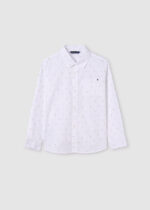 Mayoral Παιδικό Πουκάμισο μακρυμάνικο Σταμπωτό για Αγόρι Λευκό 24-06123-032 - Image 2