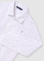 Mayoral Παιδικό Πουκάμισο μακρυμάνικο Σταμπωτό για Αγόρι Λευκό 24-06123-032 - Image 4