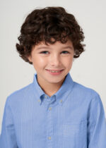 Mayoral Παιδικό Πουκάμισο μακρυμάνικο ριγε oxford για Αγόρι Μπλε 24-06125-040 - Image 5