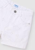 Mayoral Παιδικό Παντελόνι κοντό Καπαρτινέ  για Κορίτσι Λευκό 24-06269-022 - Image 4