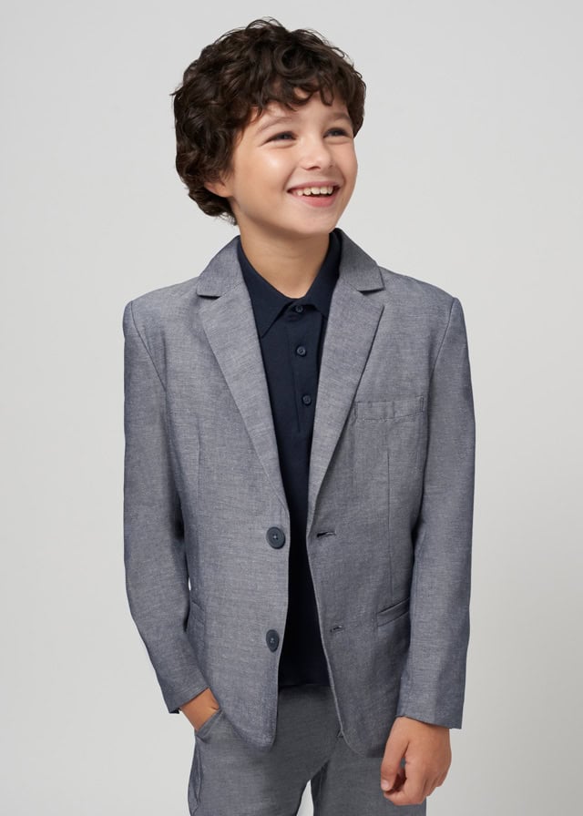 24-06469-047-L-1 Mayoral Παιδικό Σακάκι natural κουστουμιού  για Αγόρι Γκρι 24-06469-047 - Image 1
