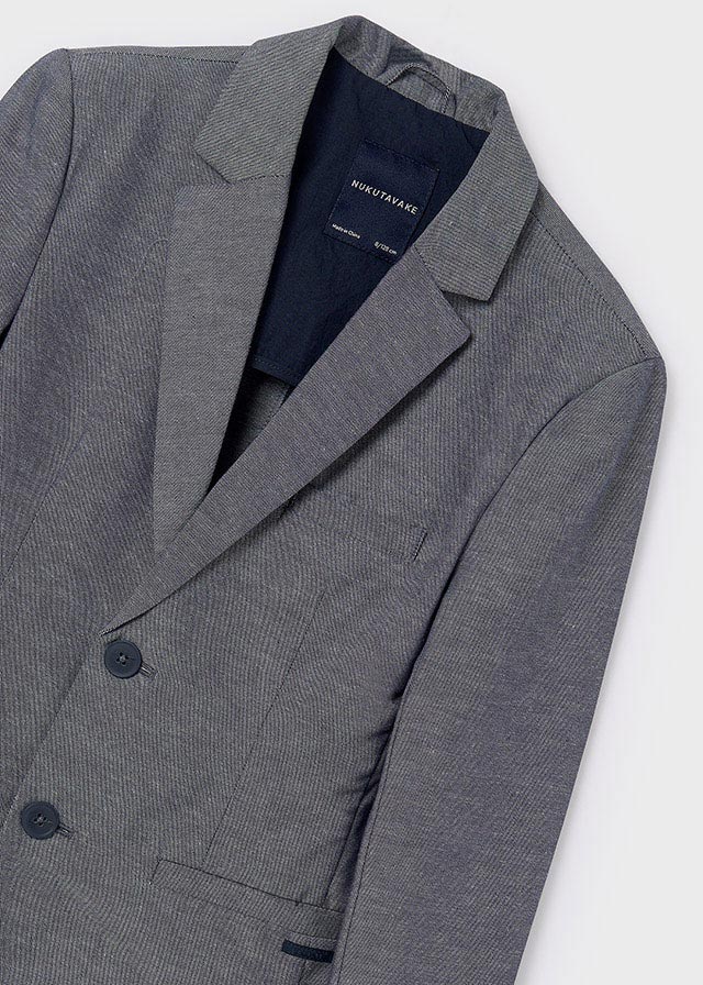 24-06469-047-L-6 Mayoral Παιδικό Σακάκι natural κουστουμιού  για Αγόρι Γκρι 24-06469-047 - Image 4