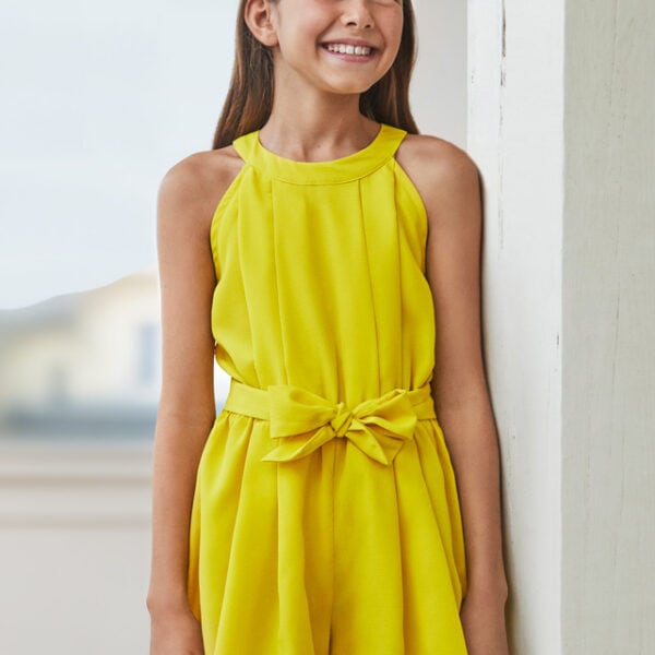Mayoral Παιδική Φόρμα κοντη κρεπ  για Κορίτσι Κίτρινο 24-06854-051