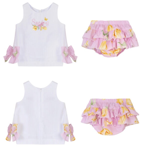 Balloon Chic Παιδικό Σετ για Κορίτσι Λευκό 241F0900