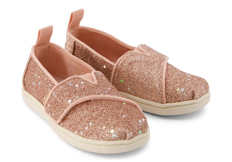 10018672_t_alpargata_rosegoldcosmicglitter_f TOMS Παιδική Εσπαντρίγια Alpargata για Κορίτσι Ροζ Γκλίτερ 10018672-Rose-Gold - Image 1