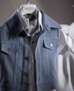 Vinteli Βαπτιστικό Σετ Κουστούμι για Αγόρι Μπλε-Γκρι EXC5308 - Image 4