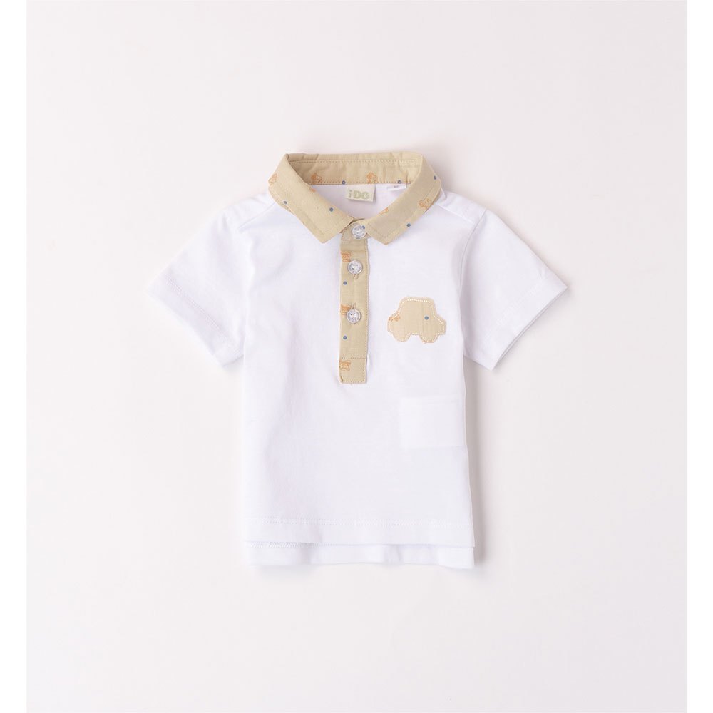 ido-48195-Κοντομάνικο-πόλο iDo Παιδικό Πόλο για Αγόρι Άσπρο 48195-0113-OPTICAL WHITE - Image 1