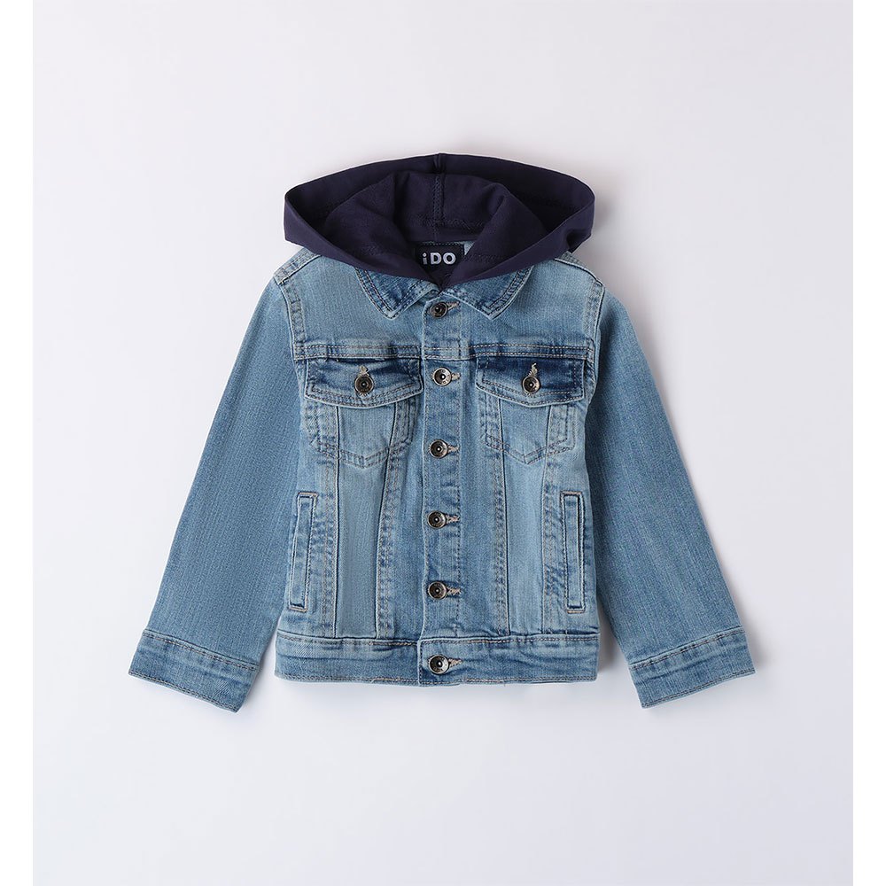 ido-48264-σακάκι iDo Παιδικό Τζάκετ για Αγόρι Τζιν 48264-7300-CLEAR WASHED - Image 1