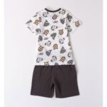 iDo Παιδικό Σετ Μπλούζα Βερμούδα Μακό για Αγόρι Άσπρο 48710-6AEQ-WHITE-GREY - Image 2