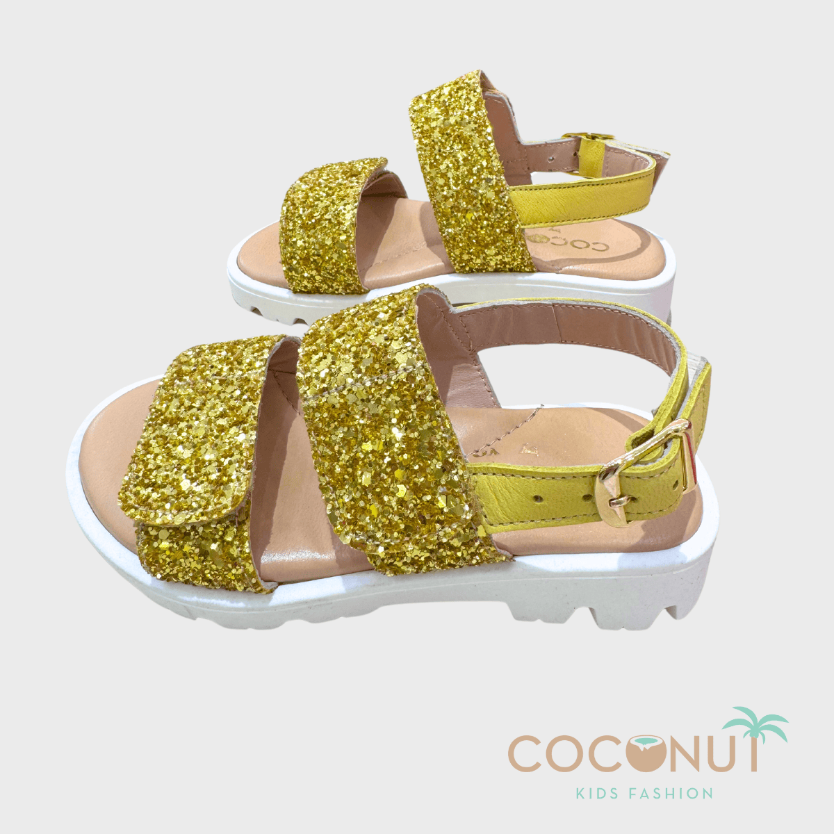 yο - 38 Coconut Παιδικό Πέδιλο για Κορίτσι χρυσαφί Vision Drill C892 - Image 1