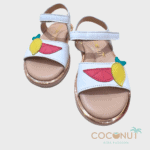 Coconut Παιδικό Πέδιλο για Κορίτσι Λευκό Φρουτάκια C705 - Image 3