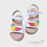 Coconut Παιδικό Πέδιλο για Κορίτσι Λευκό Φρουτάκια C705