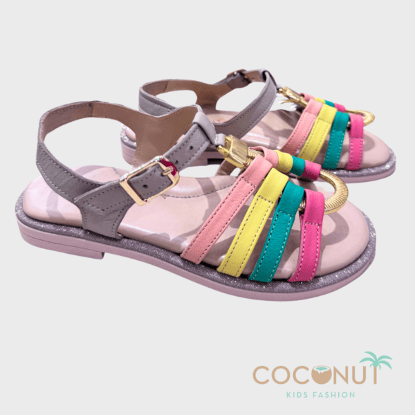 Coconut Παιδικό Πέδιλο για Κορίτσι Πολύχρωμο με Χρυσό C885