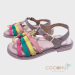 Coconut Παιδικό Πέδιλο για Κορίτσι Πολύχρωμο με Χρυσό C885 - Image 2