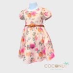 iDo Παιδικό Φόρεμα για Κορίτσι Φλοράλ 48320-6AGB-POUDER PINK-ORANGE