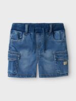Name it Παιδική Βερμούδα Cargo για Αγόρι Τζιν 13212547-Medium Blue Demin