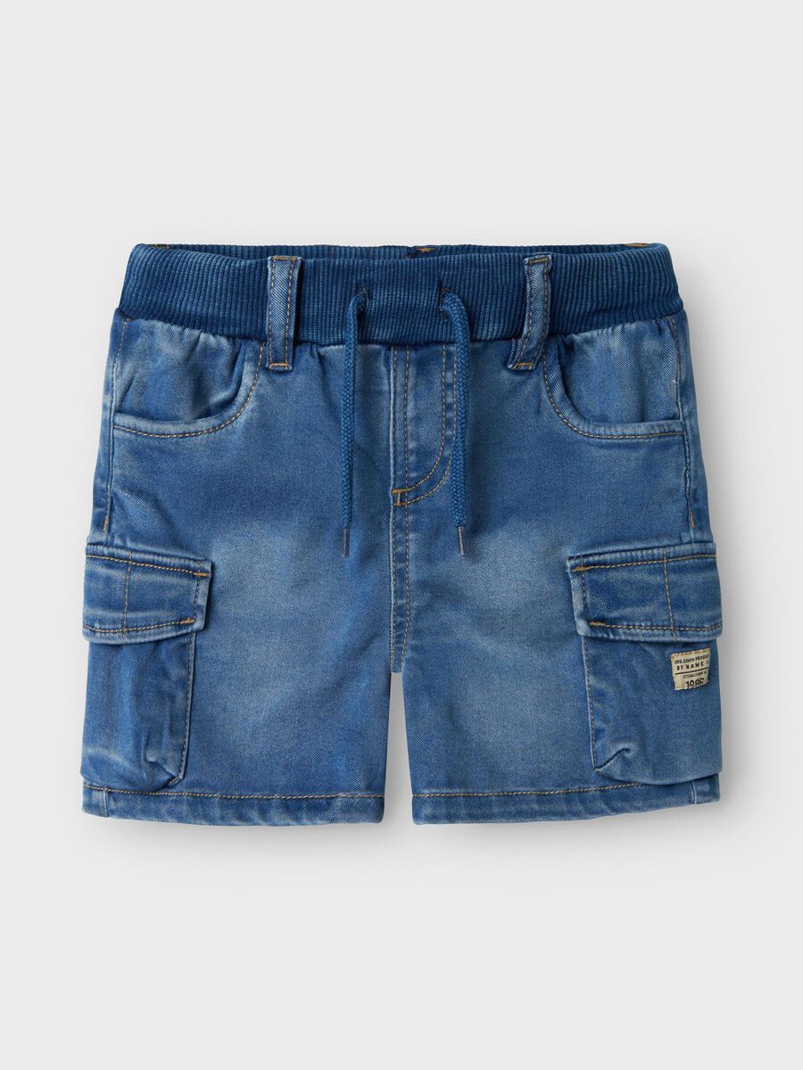 13212547_MediumBlueDenim_003 Name it Παιδική Βερμούδα Cargo για Αγόρι Τζιν 13212547-Medium Blue Demin - Image 1
