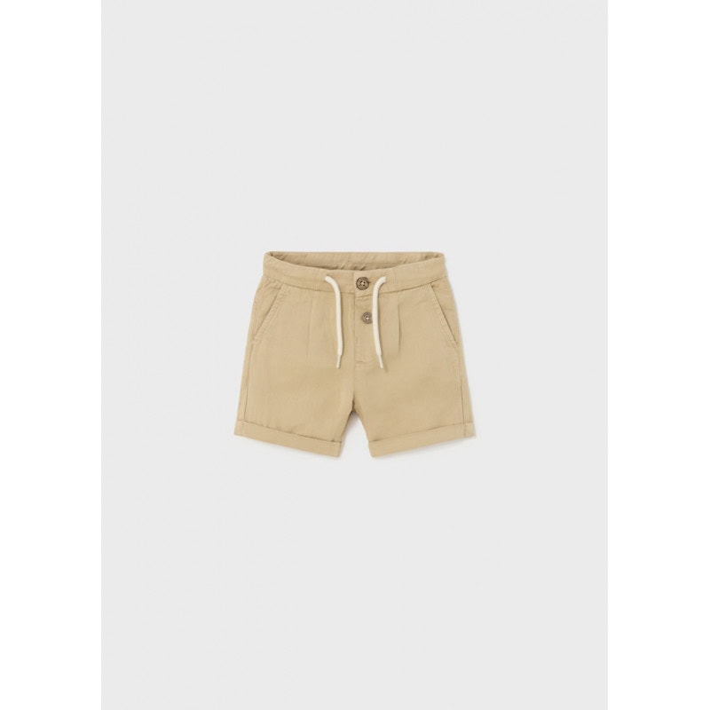 24-01227-011-L-4-800x800 Mayoral Βρεφική Βερμούδα Λινή για Αγόρι Μπεζ 24-01227-011 - Image 1