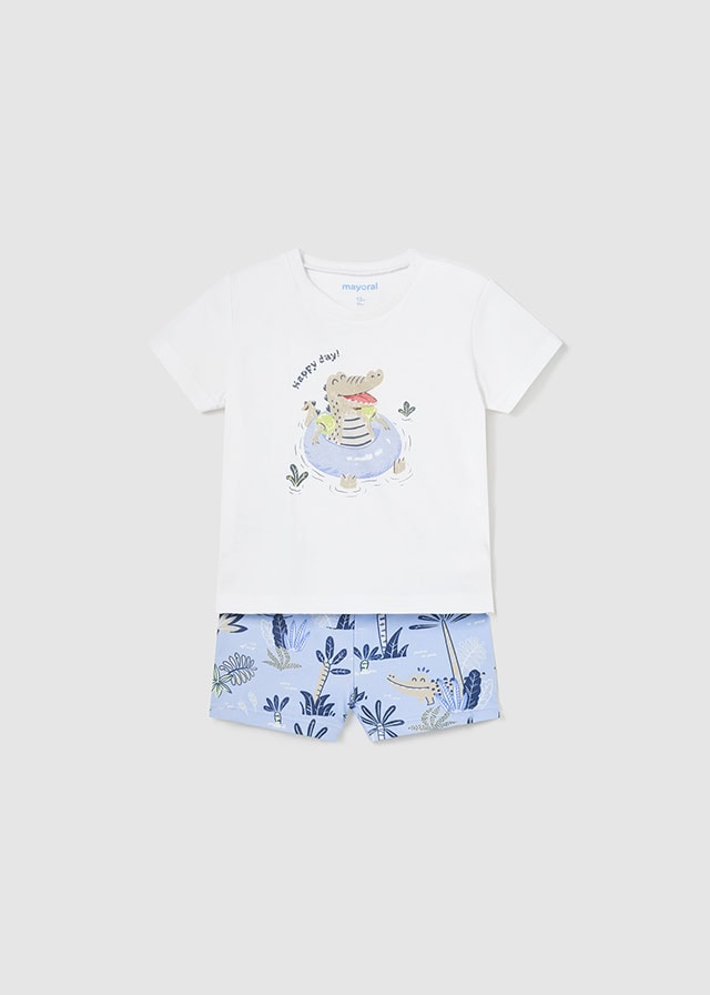 24-01648-047-L-4 Mayoral Βρεφικό Σετ Μαγιό Μπλούζα για Αγόρι Μπλε 24-01648-047 - Image 1