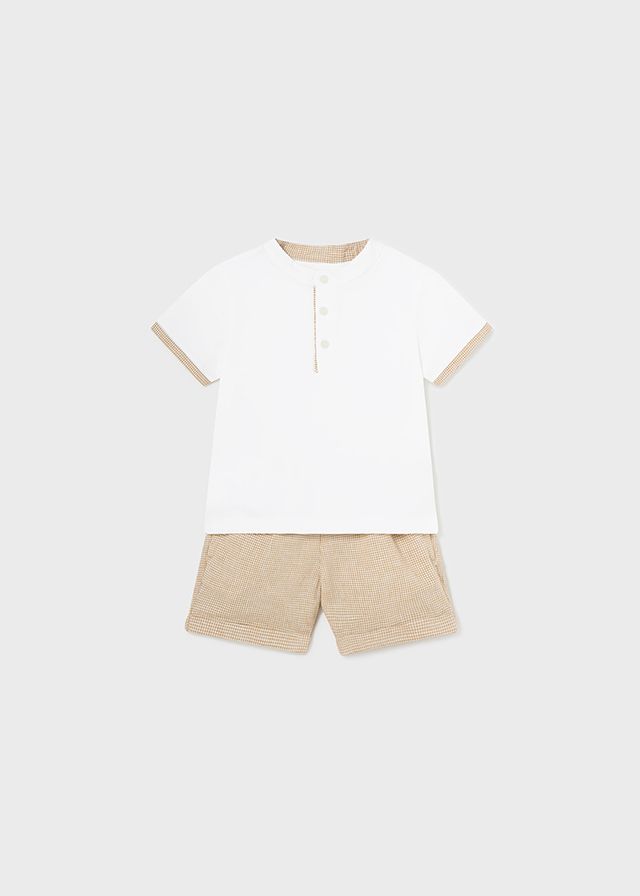 640x896 Mayoral Βρεφικό Σετ Πόλο για Αγόρι Λευκό 24-01245-058 - Image 1