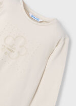 Mayoral Παιδική Μπλούζα Μακρυμάνικη για Κορίτσι Μπεζ 14-00178-054 - Image 2