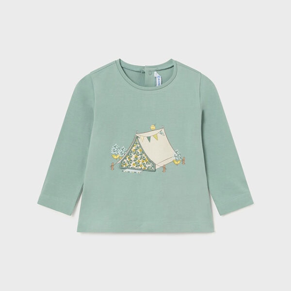 Mayoral Παιδική Μπλούζα Μακρυμάνικη για Κορίτσι Πράσινο 14-02054-052