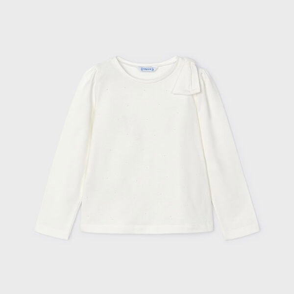 Mayoral Παιδική Μπλούζα Μακρυμάνικη για Κορίτσι Εκρού 14-04064-029