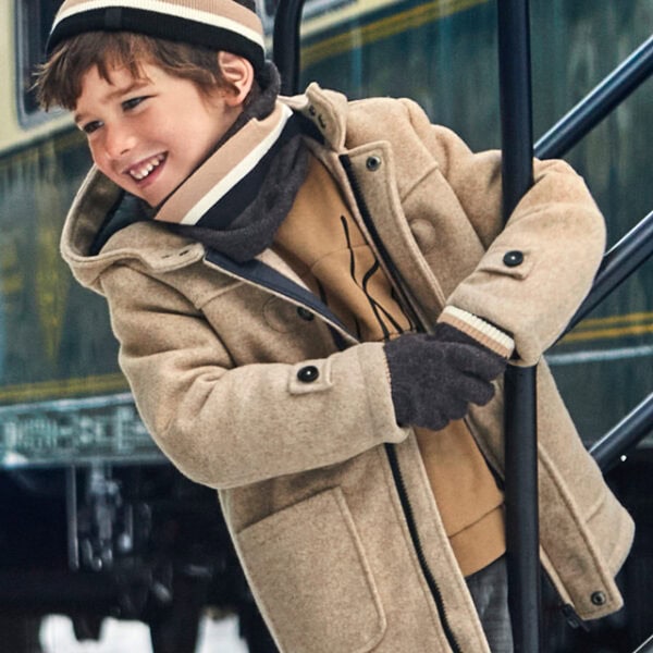 Mayoral Παιδικό Παλτό για Αγόρι Καφέ 14-04472-082