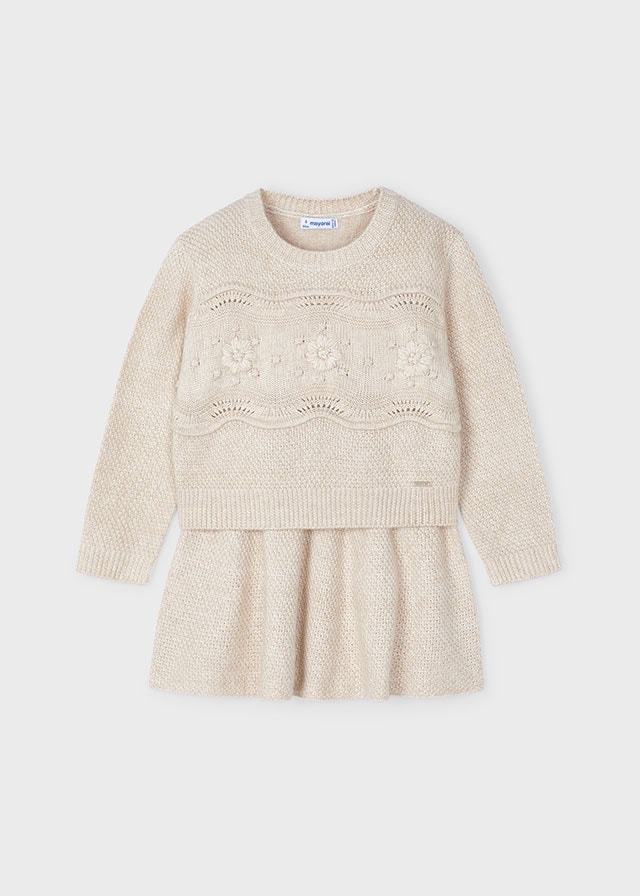 14-04935-080-L-4 Mayoral Παιδικό Σετ για Κορίτσι Μπεζ 14-04935-080 - Image 1