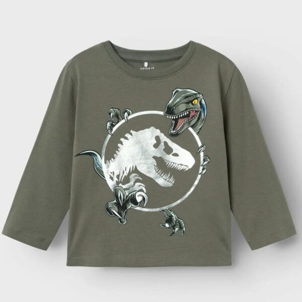 Name it Παιδική Μπλούζα Jurassic World για Αγόρι Πράσινο 13234037-Tea-Leaf