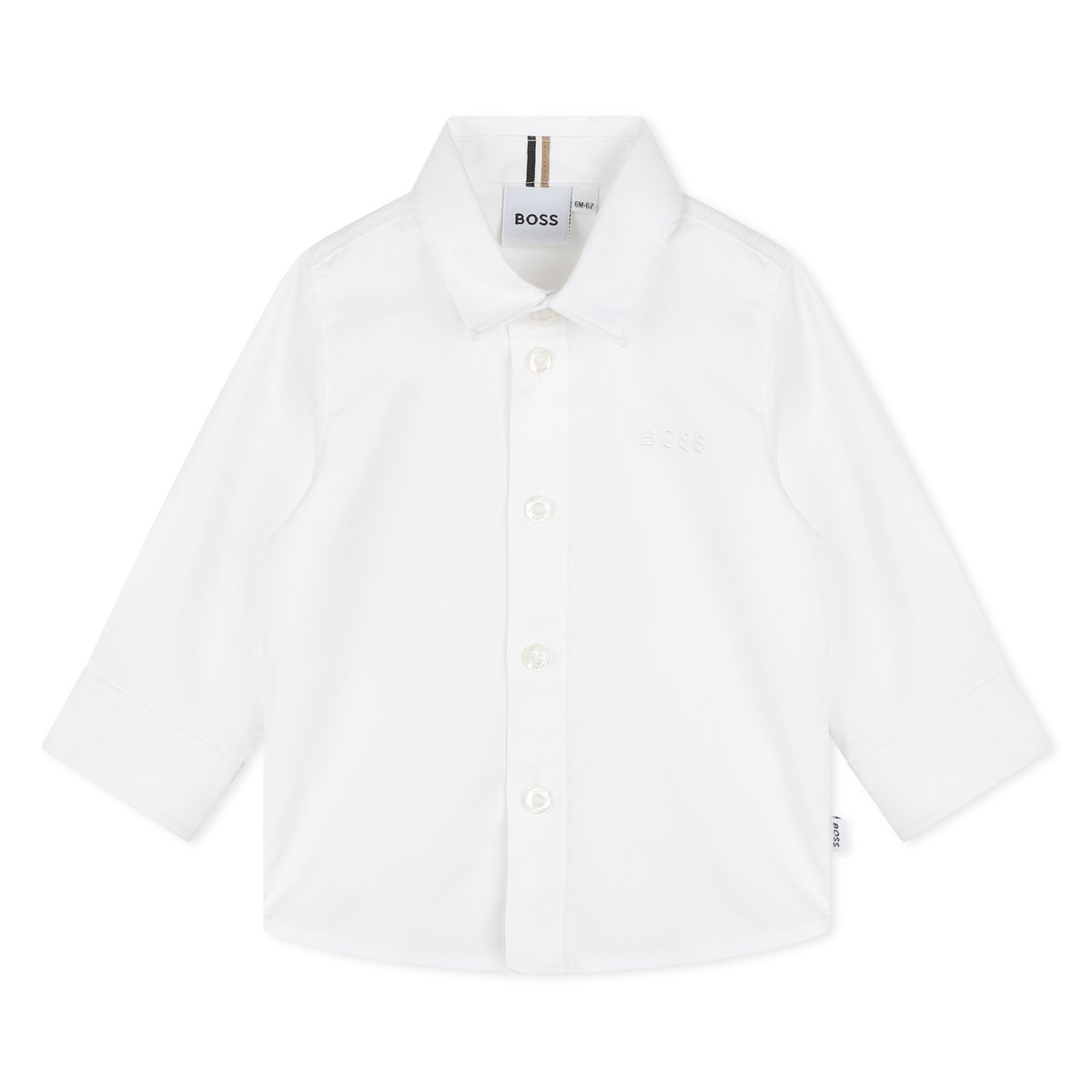 J51253_10P_001 BOSS Παιδική Μπλούζα Μακρυμάνικη για Αγόρι Άσπρο J51253-10P - Image 1