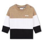 BOSS Παιδικό Φούτερ για Αγόρι Καφέ J51288-269