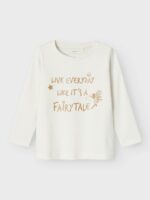 Name it Παιδική Μπλούζα Μακρυμάνικη για Κορίτσι Εκρού 13232152-Jet-Stream