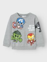 Name it Παιδικό Φούτερ για Αγόρι Γκρι 13232193-Grey-Melange