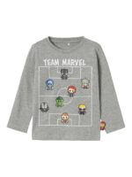 Name it Παιδική Μπλούζα Μακρυμάνικη για Αγόρι Γκρι 13232195-Grey-Melange - Image 4