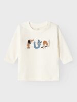 Name it Παιδική Μπλούζα Μακρυμάνικη για Αγόρι Εκρού 13231575-Jet-Stream