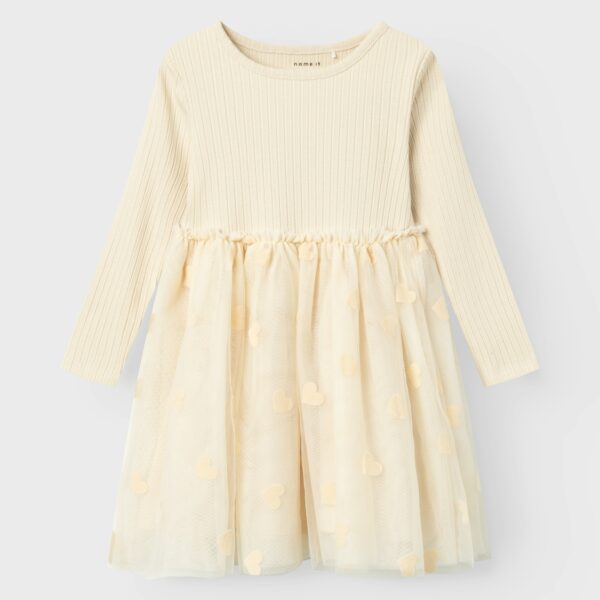 Name it Παιδικό Φόρεμα για Κορίτσι Μπεζ 13233782-Summer-Sand