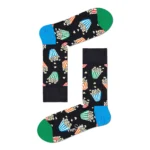 Happy Socks Ενηλίκων Popcorn Sock Unisex Μαύρες POP01-9300
