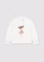 Mayoral Παιδική Μπλούζα Μακρυμάνικη για Κορίτσι Εκρού 14-02048-080