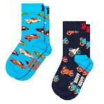 Happy Socks Παιδική Κάλτσα για Αγόρι Kids 2-Pack Cars Socks Πολύχρωμες P001474